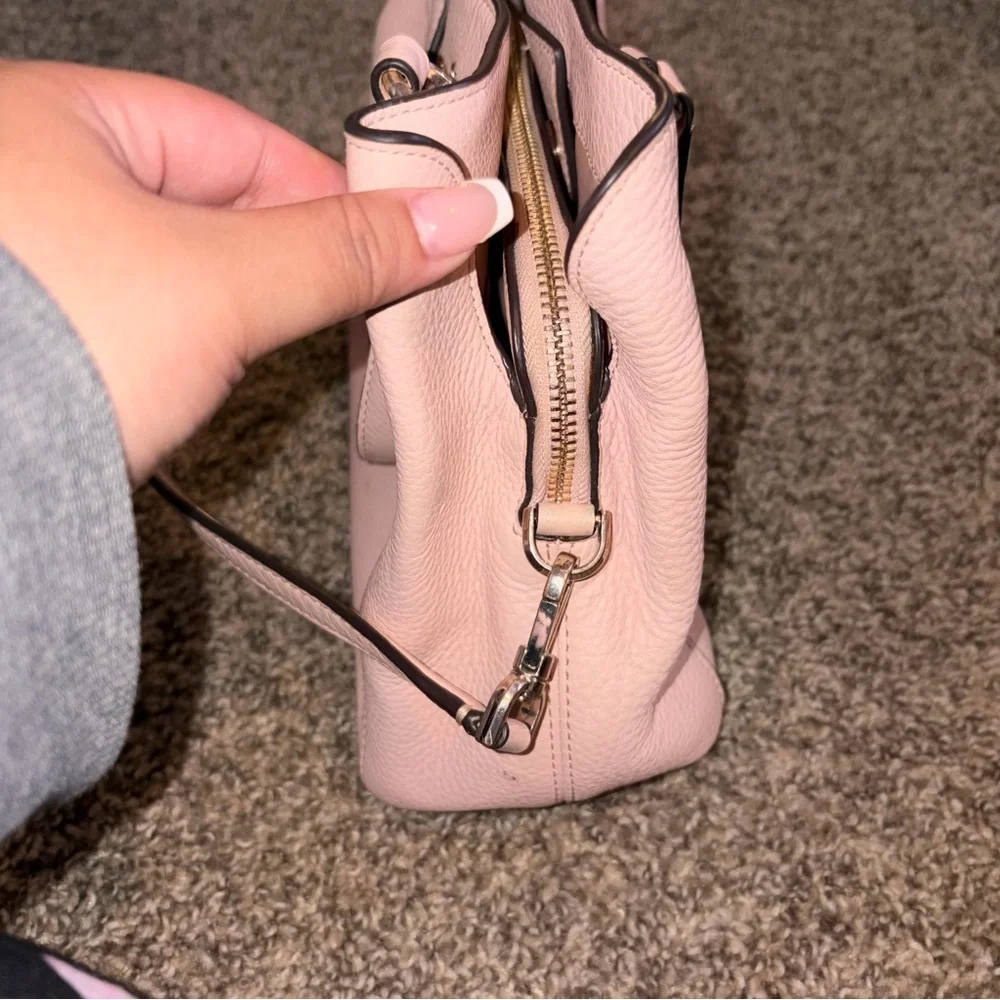 Kate Spade baby pink crossbody triple compartment hand bag